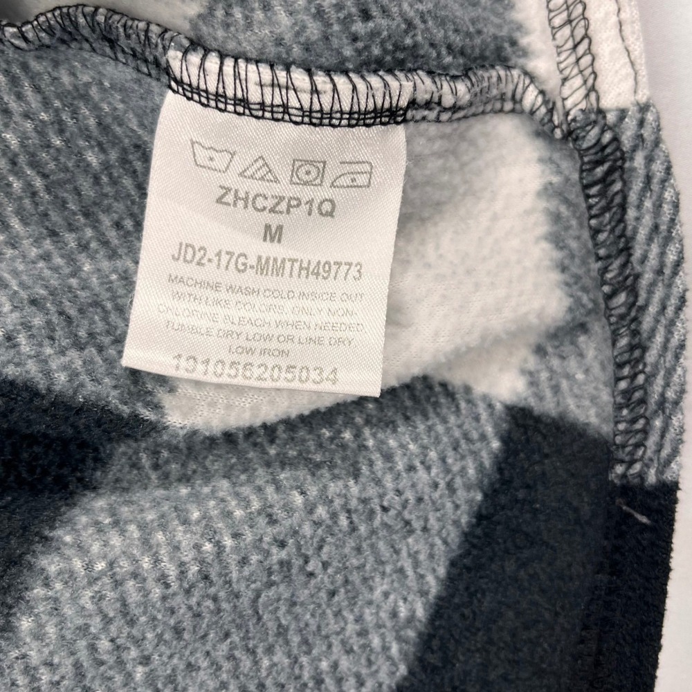 Wrangler‎ Authentics Mens Fleece Buffalo Plaid Shirt Jacket Black White Size M - Picture 3 of 7